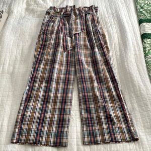 J.Crew | Paperbag Tie-Waist Vintage Plaid Pants (Sz 0)